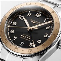 Orologio Longines Uomo Spirit Zulu Time in Acciaio Oro L38035536 - L38035536